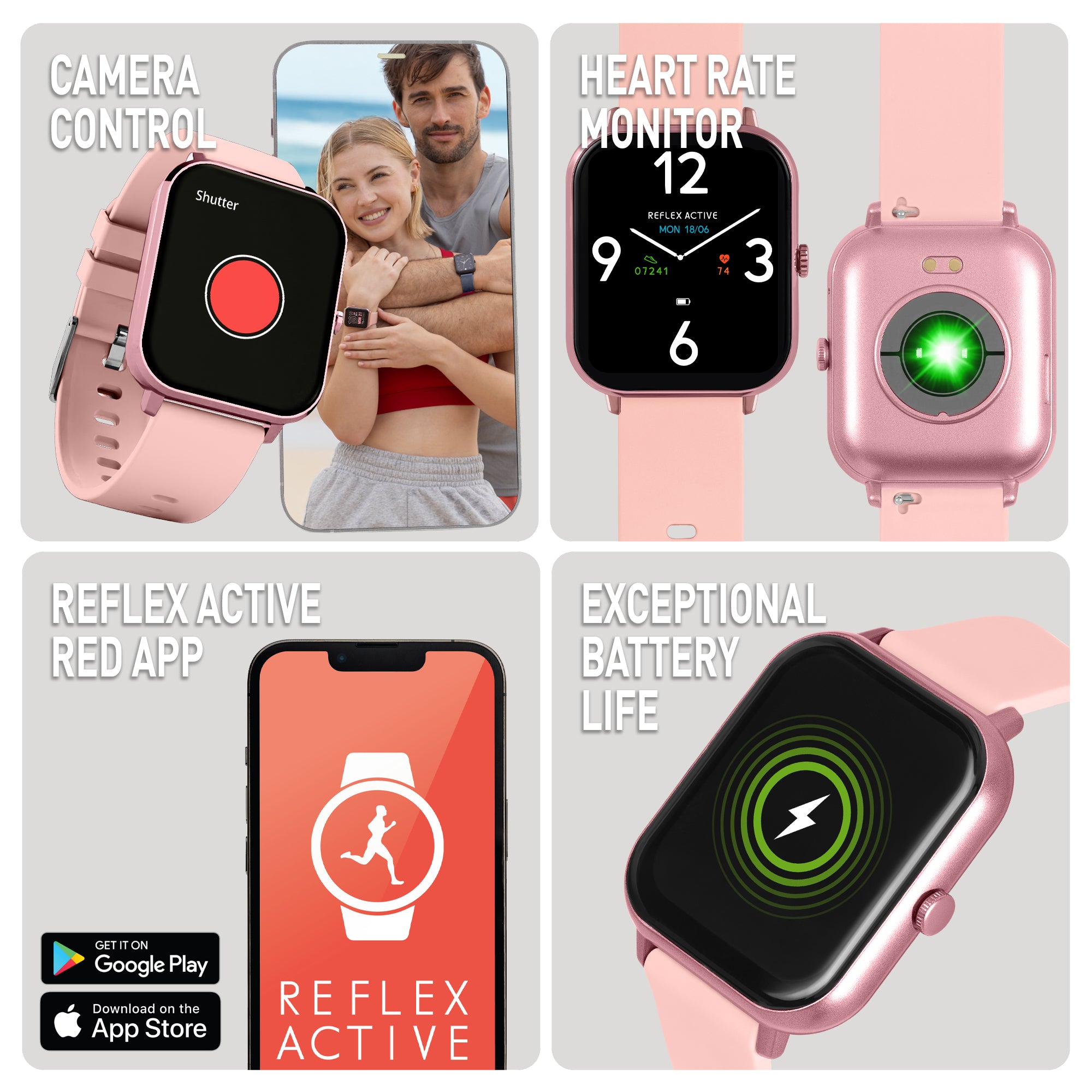 Reflex Active Nexus 100 S Lite Smartwatch Rosa Chiamate Bluetooth
