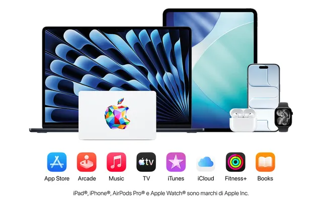 Apple Gift Card buono regalo 10 euro email Italia