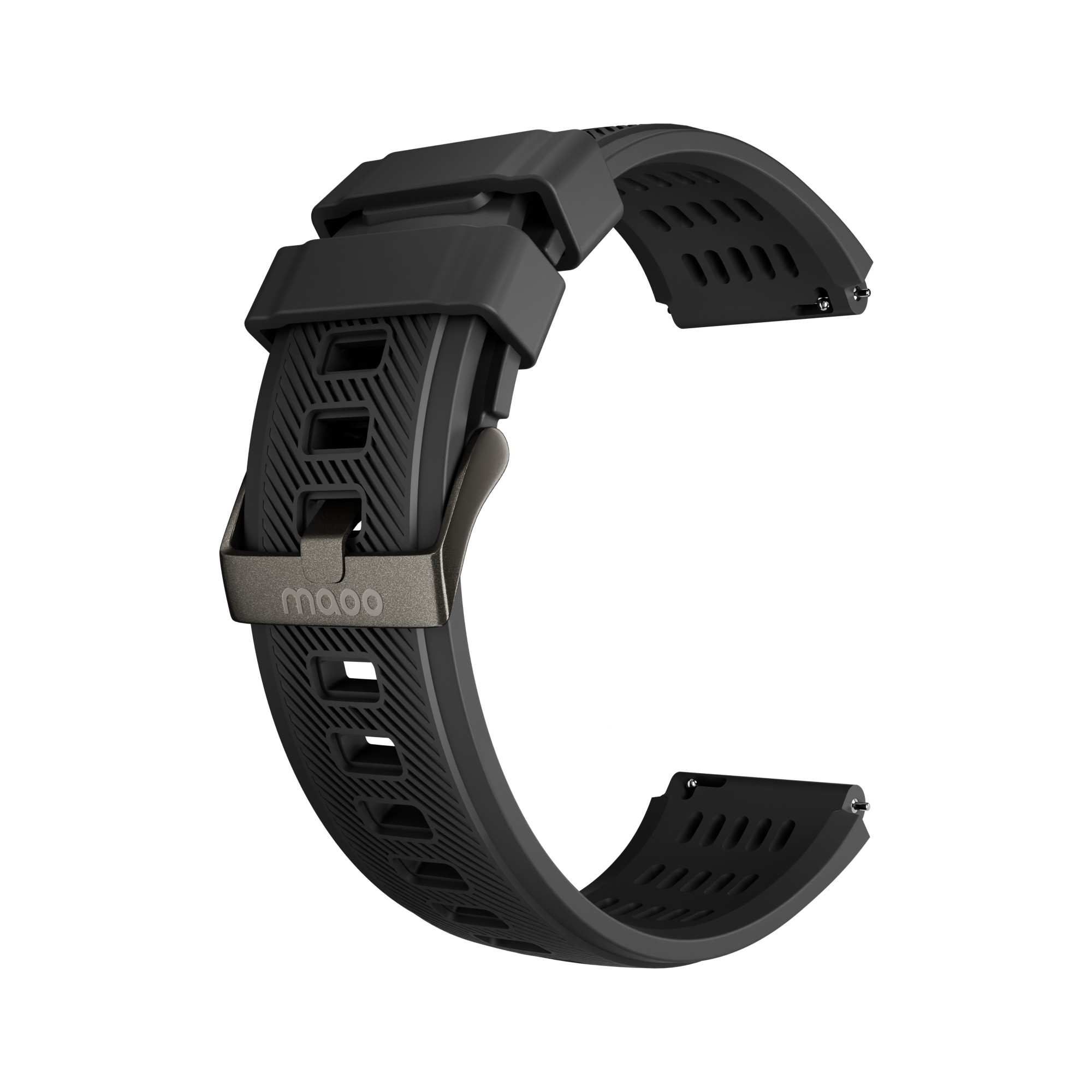 Maoo cinturino smartwatch silicone nero 22mm