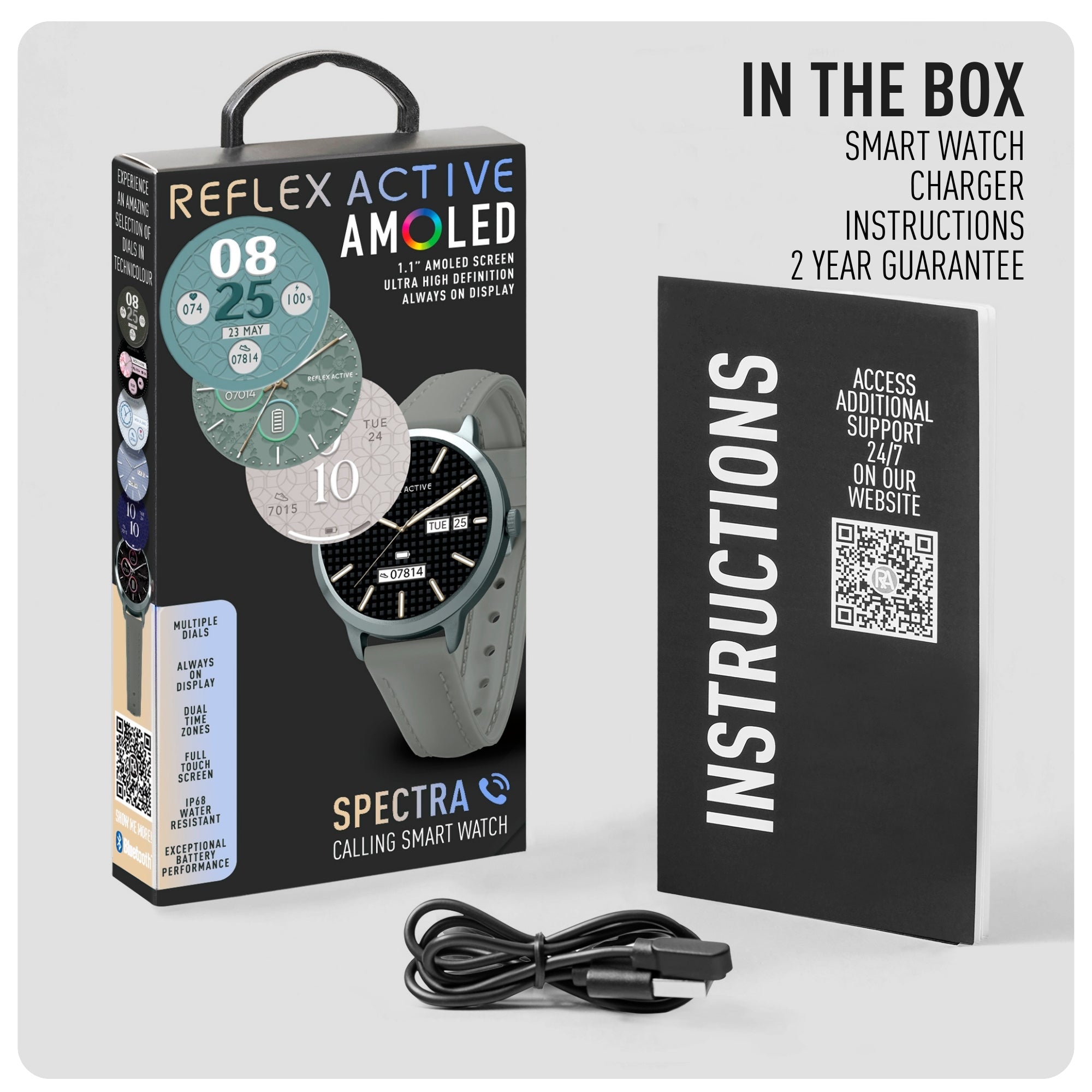 Reflex Active Spectra smartwatch grigio display AMOLED chiamate