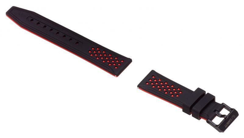 Garett Sport 4 cinturino silicone nero-rosso 22 mm