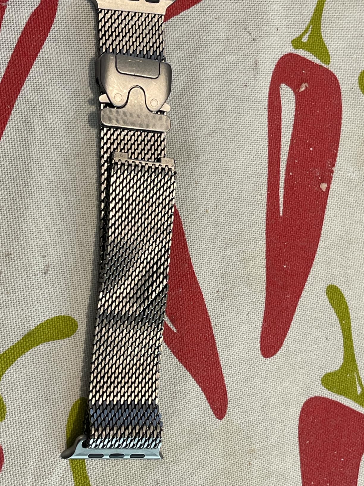 Apple Watch Loop Maglia Milanese 49mm Cinturino titanio Naturale Large