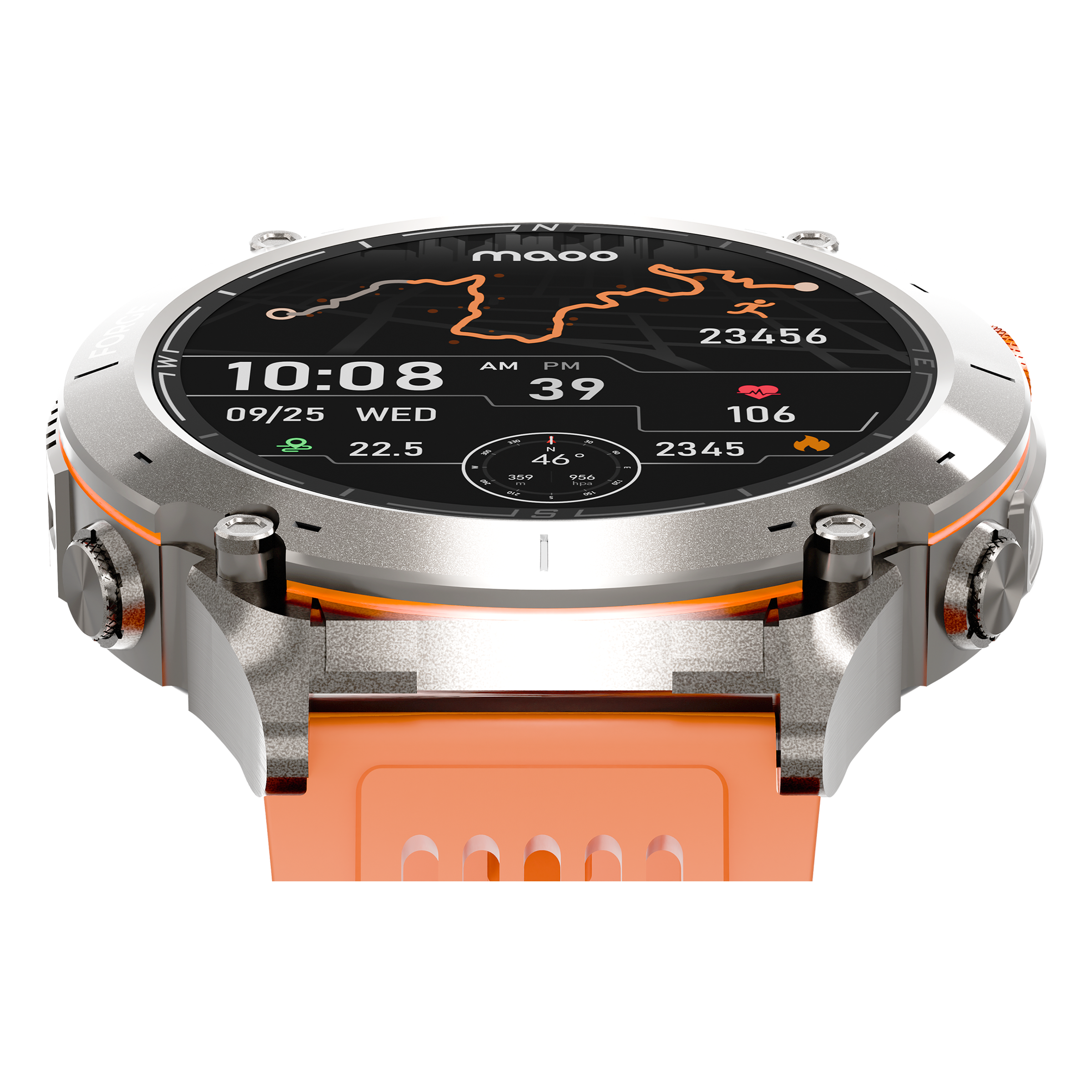Maoo FORGE GPS Steel smartwatch AMOLED 15 giorni torcia
