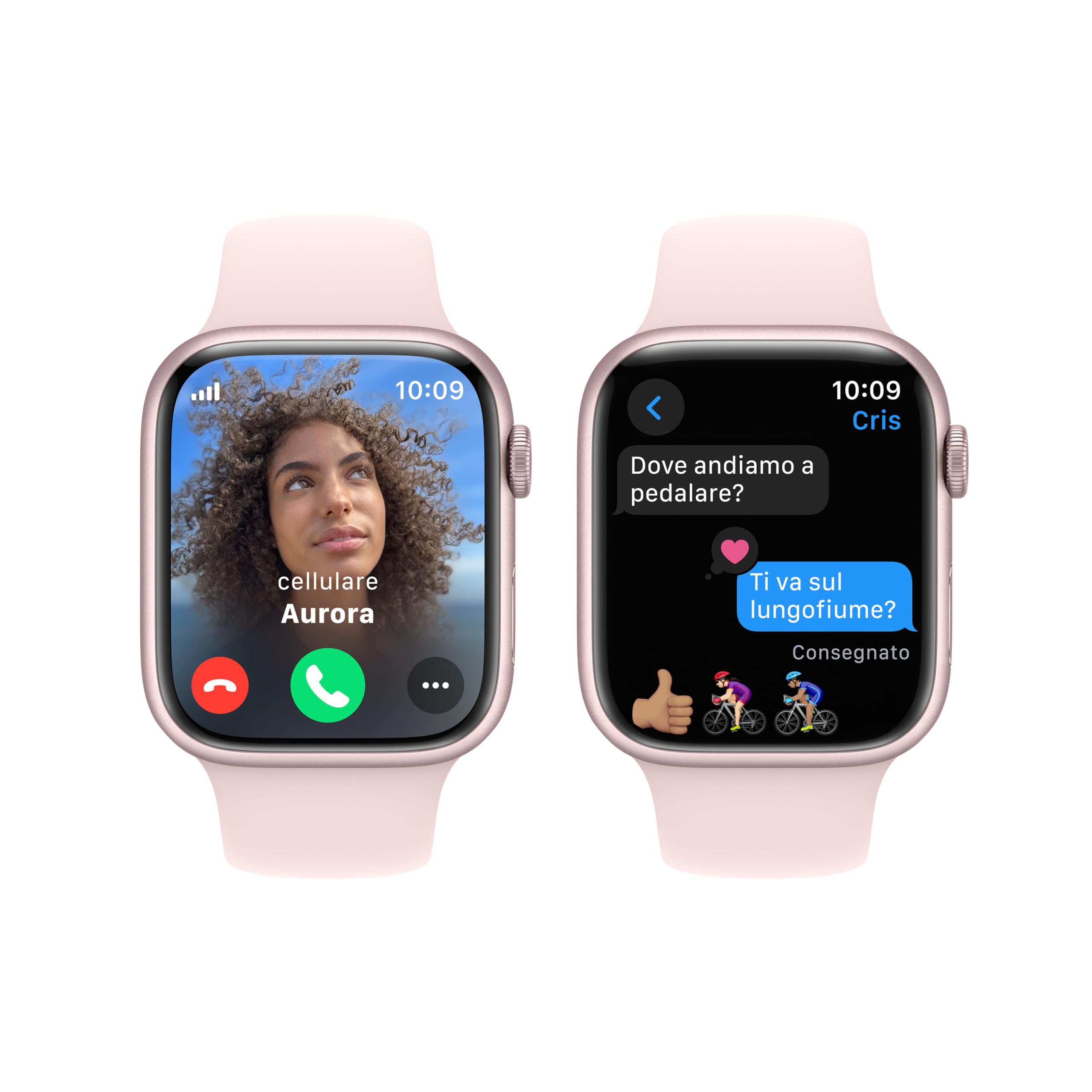 Apple Watch Series 9 GPS Cellular 45mm smartwatch rosa ECG
