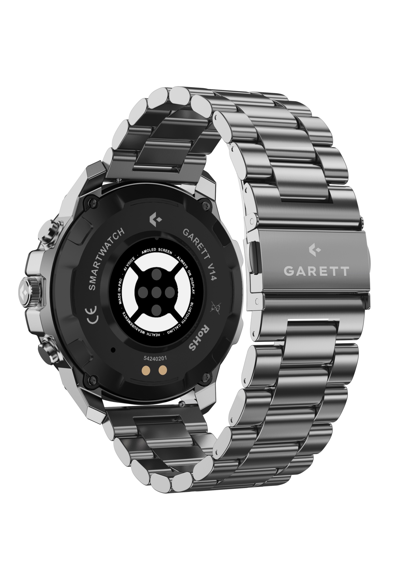 Garett V14 smartwatch argento acciaio AMOLED
