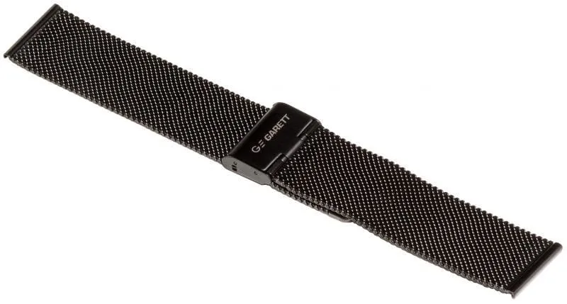 Garett GT18 cinturino acciaio nero 22 mm fibbia