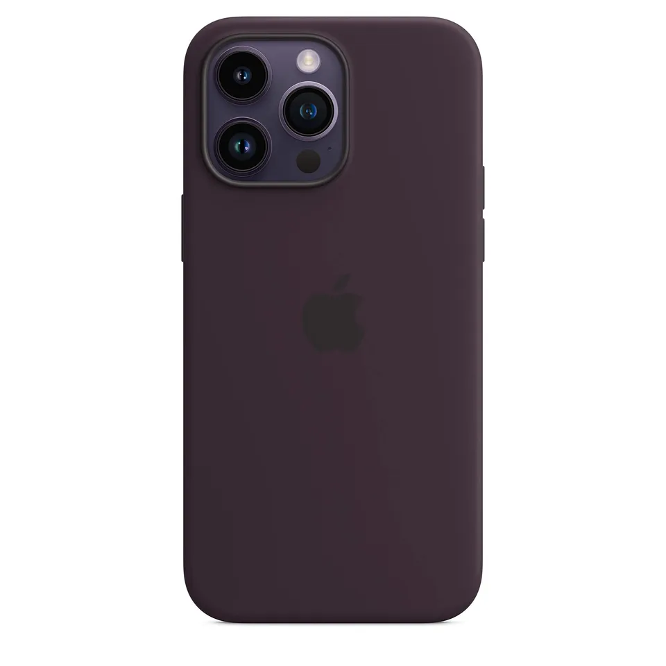 Apple custodia silicone MagSafe iPhone 14 Pro Max viola sambuco