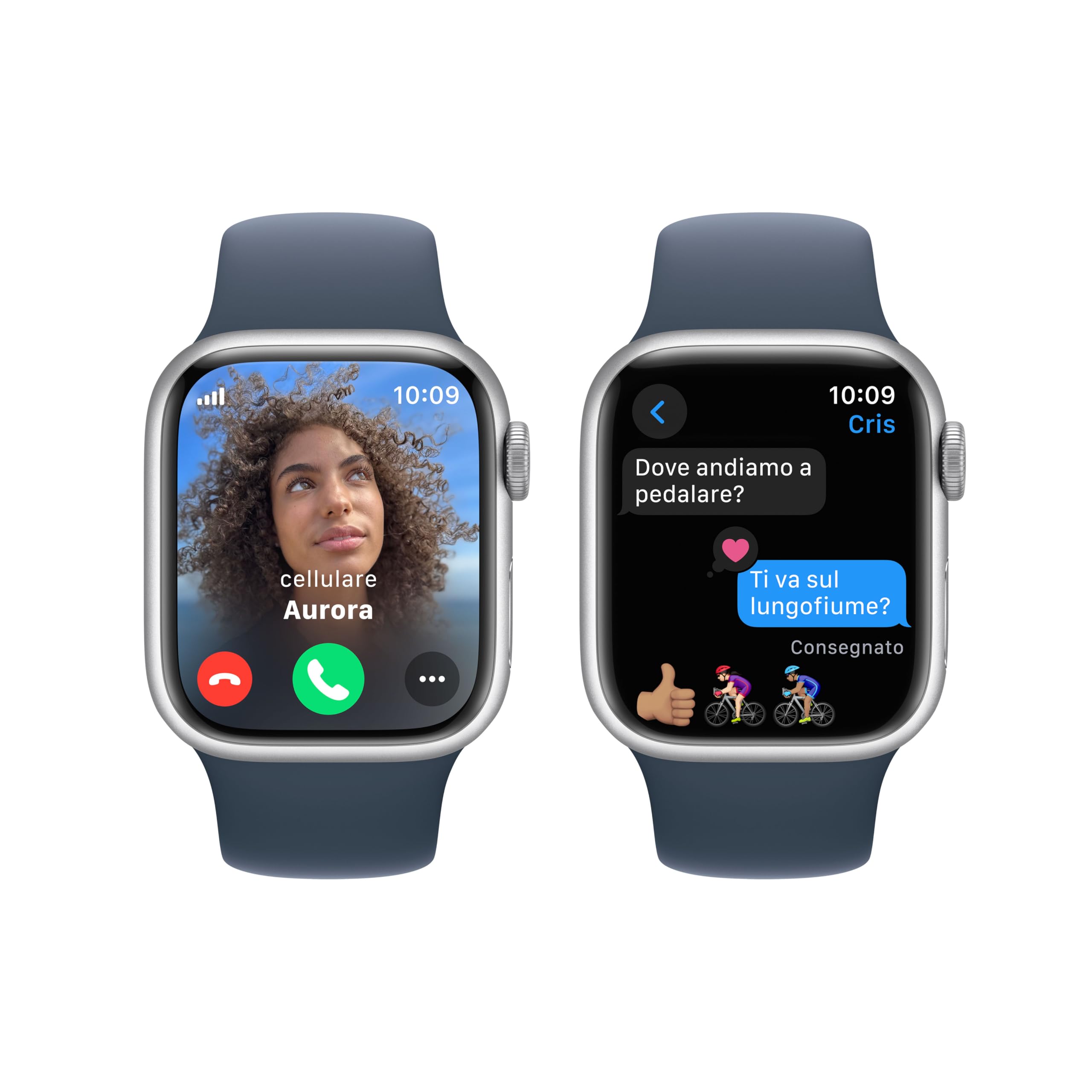 Apple Watch Series 9 GPS + Cellular 41mm smartwatch argento ECG