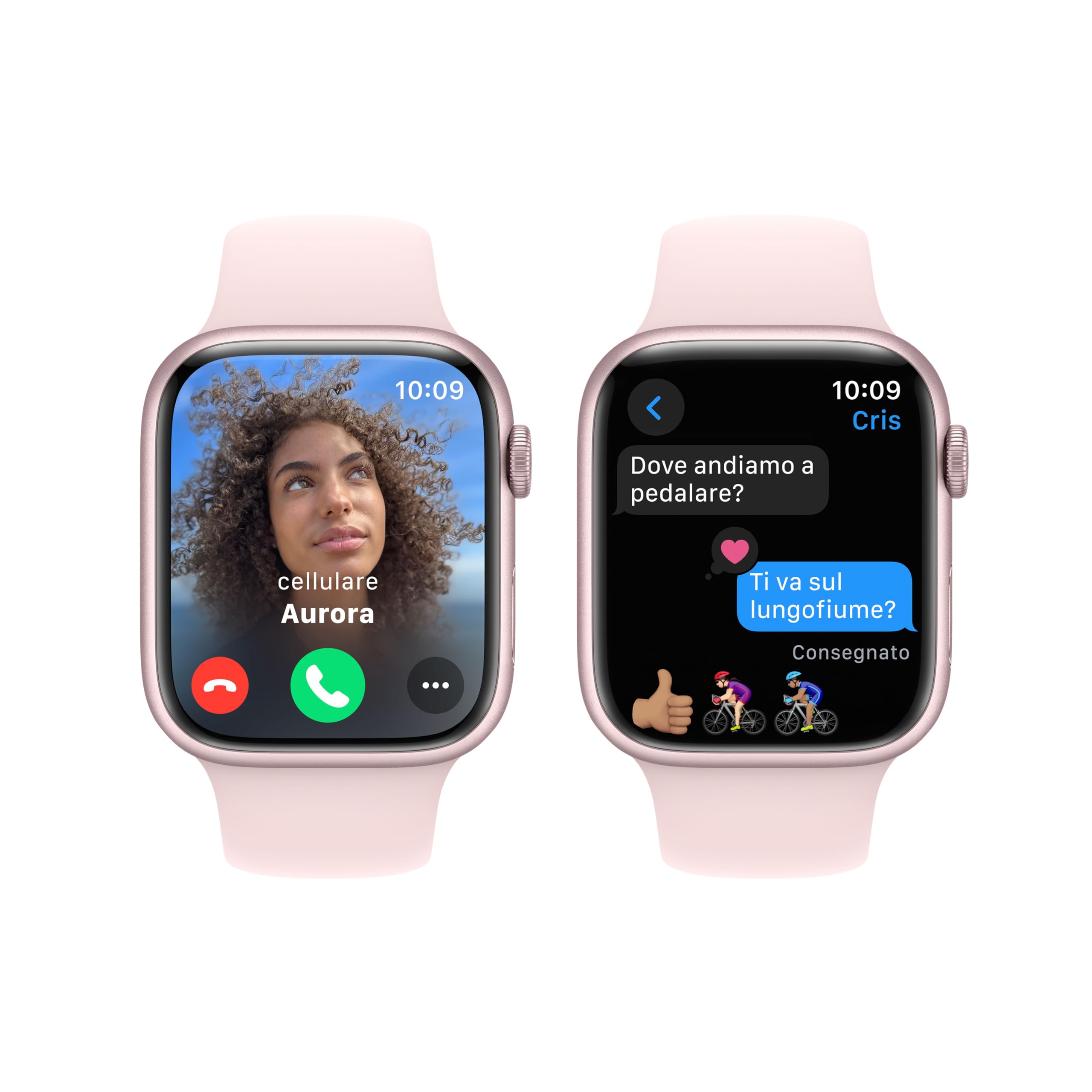 Apple Watch Series 9 GPS 45mm smartwatch rosa display always-on