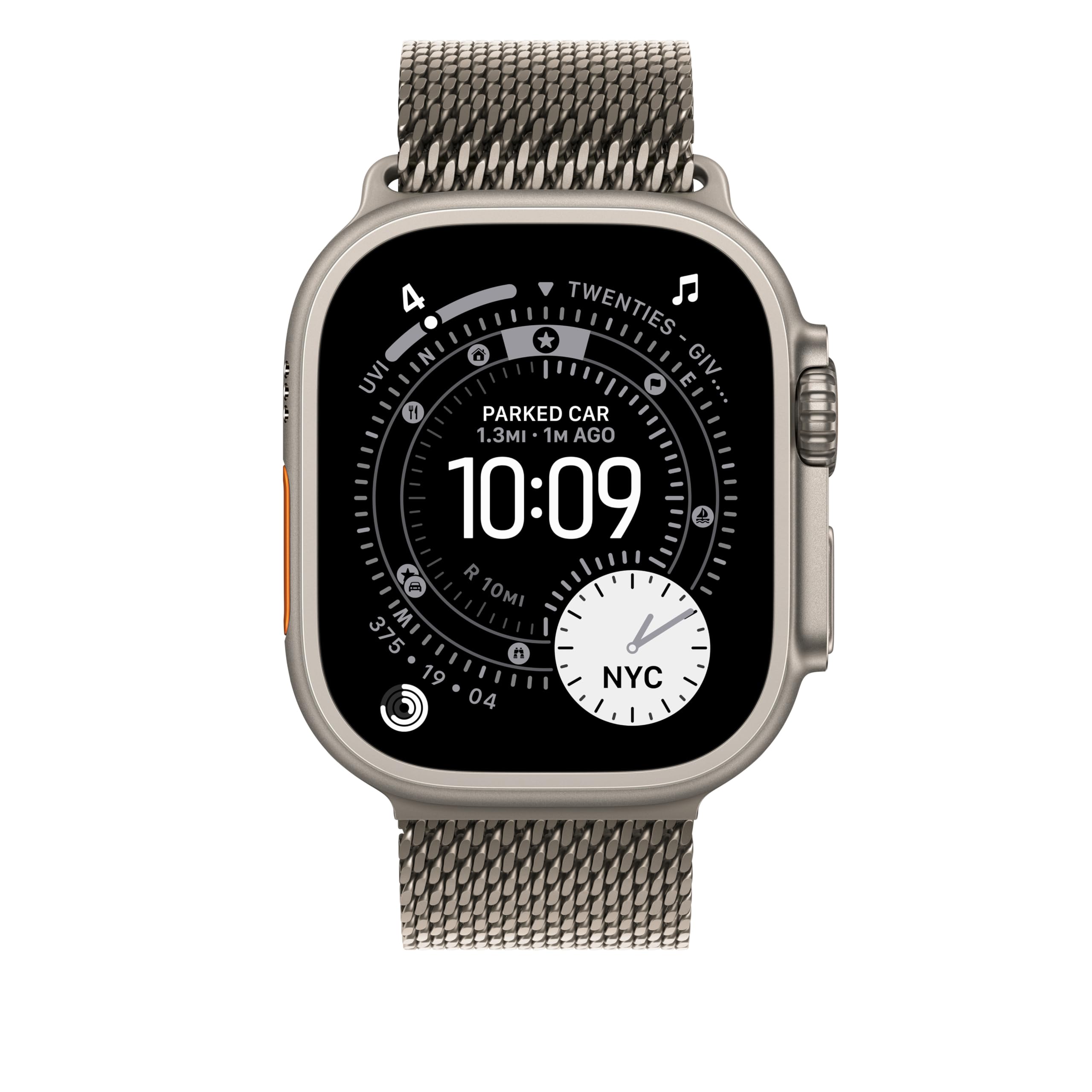 Apple Watch Loop Maglia Milanese 49mm Cinturino titanio Naturale Large