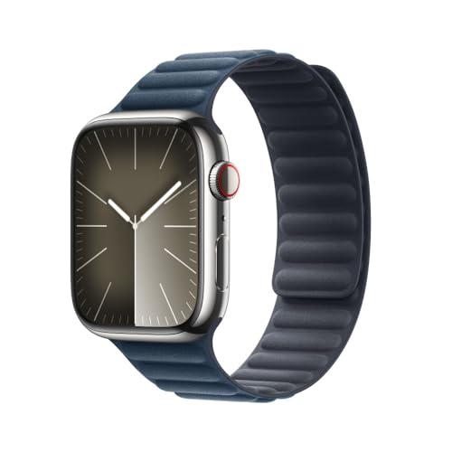 Apple Watch Magnetic Link cinturino 45mm blu Pacifico M/L FineWoven