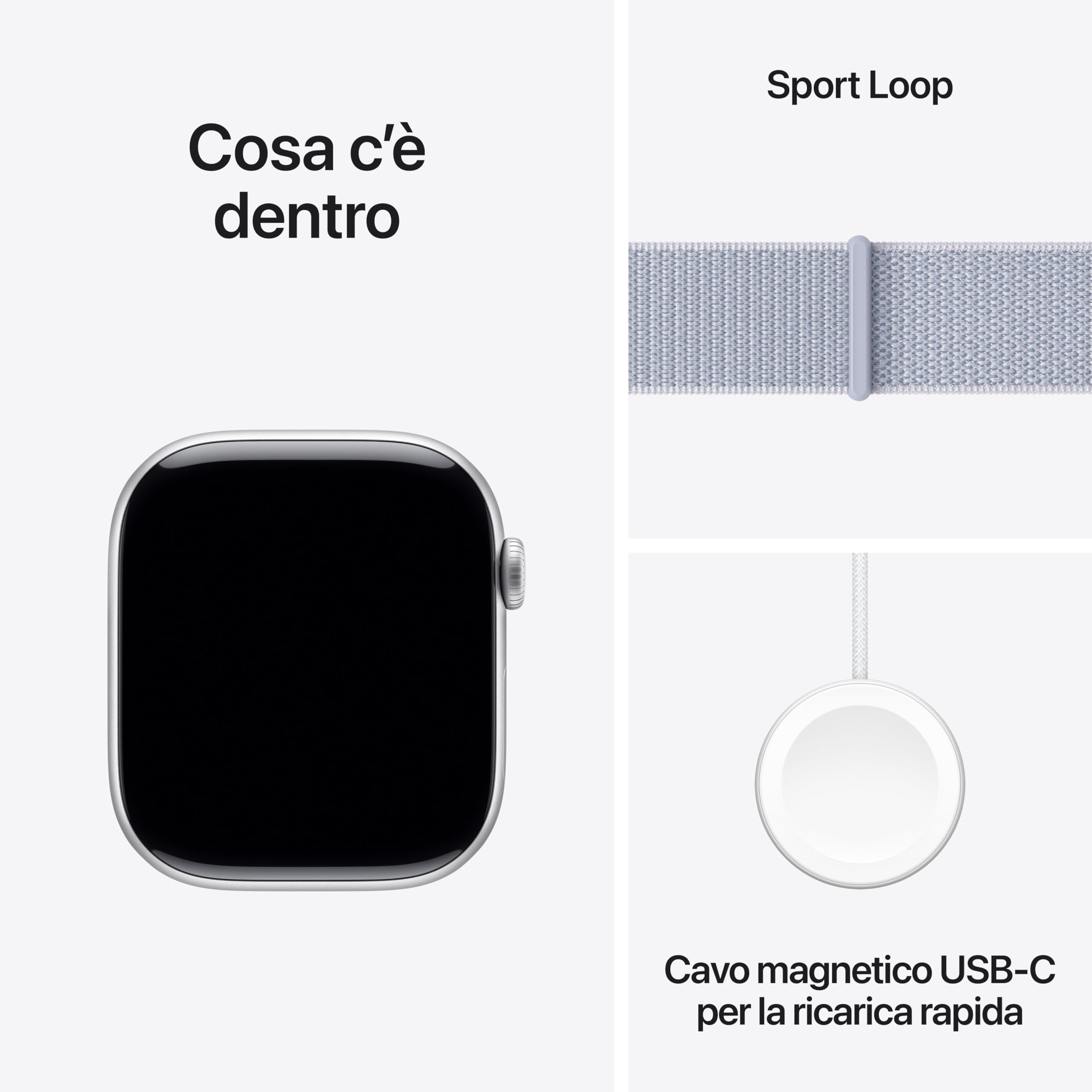 Apple Series 10 GPS Cellular 46mm smartwatch argento loop nuvola