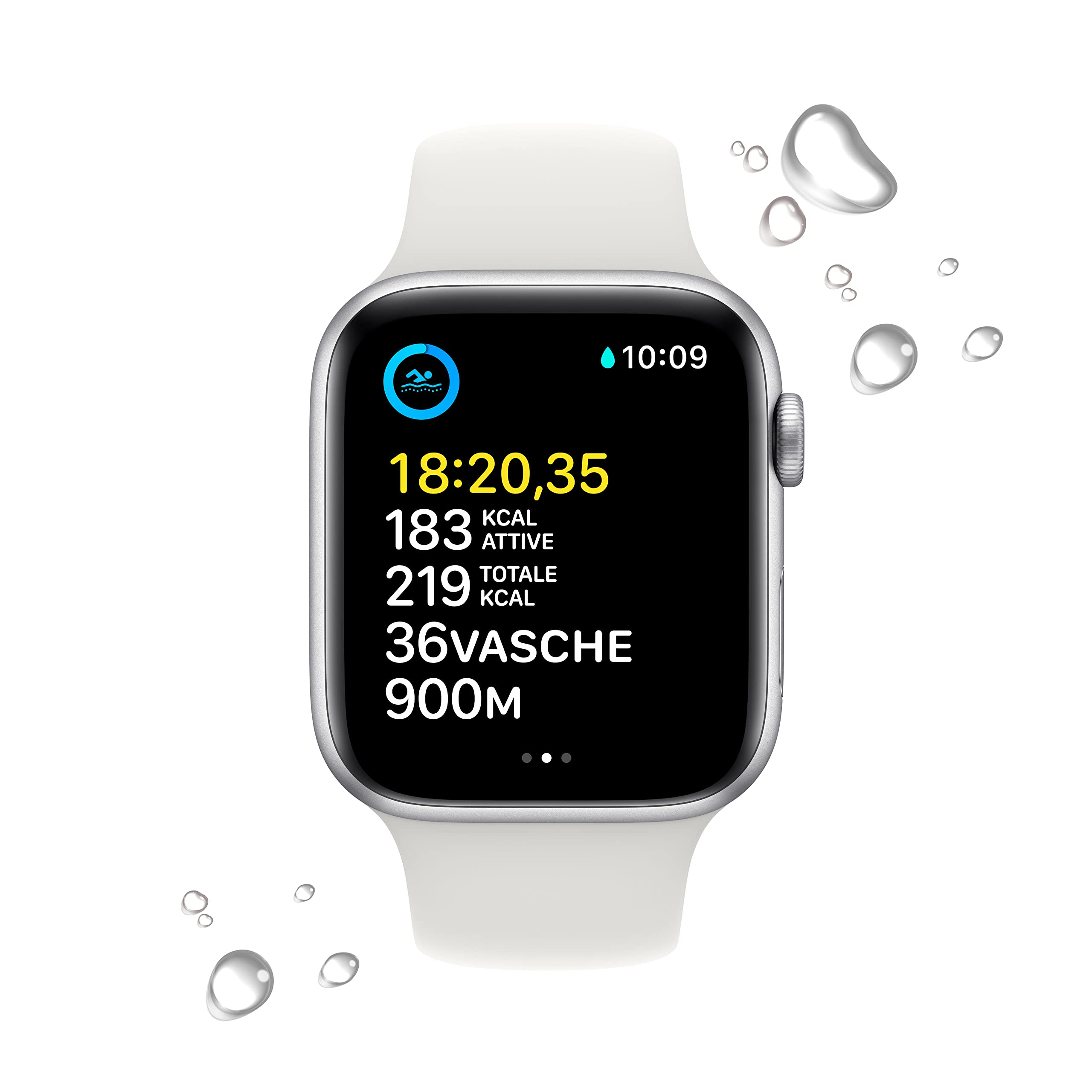 Apple Watch SE 2ª gen GPS 44mm smartwatch argento bianco