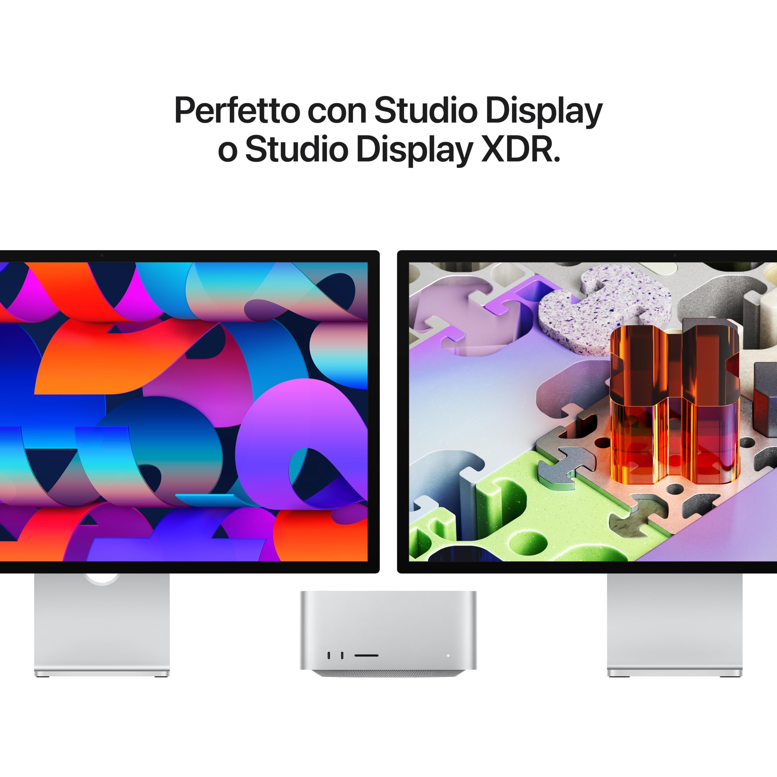 Apple Mac Studio M5 Max desktop argento chip AI