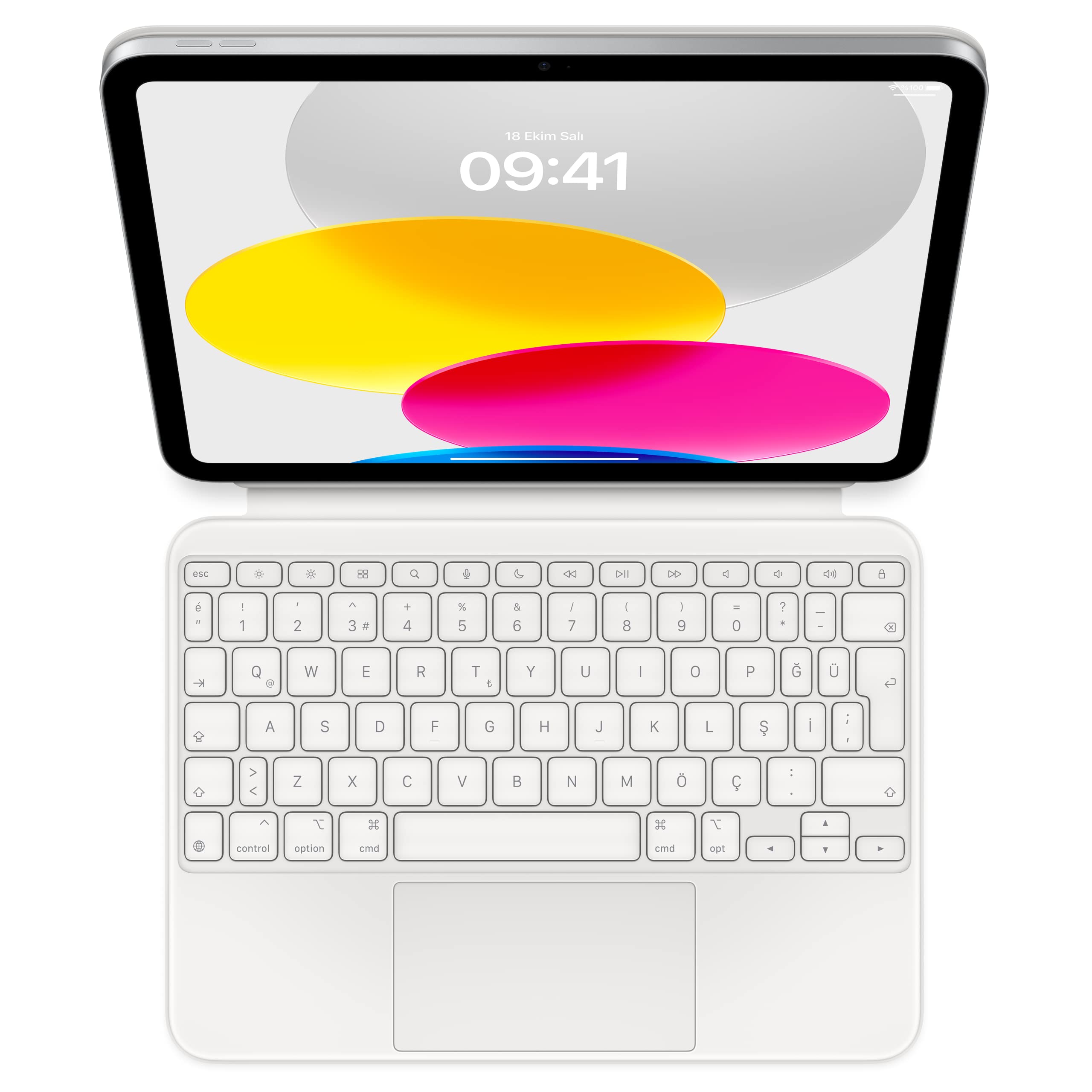Apple Magic Keyboard Folio tastiera iPad danese bianca