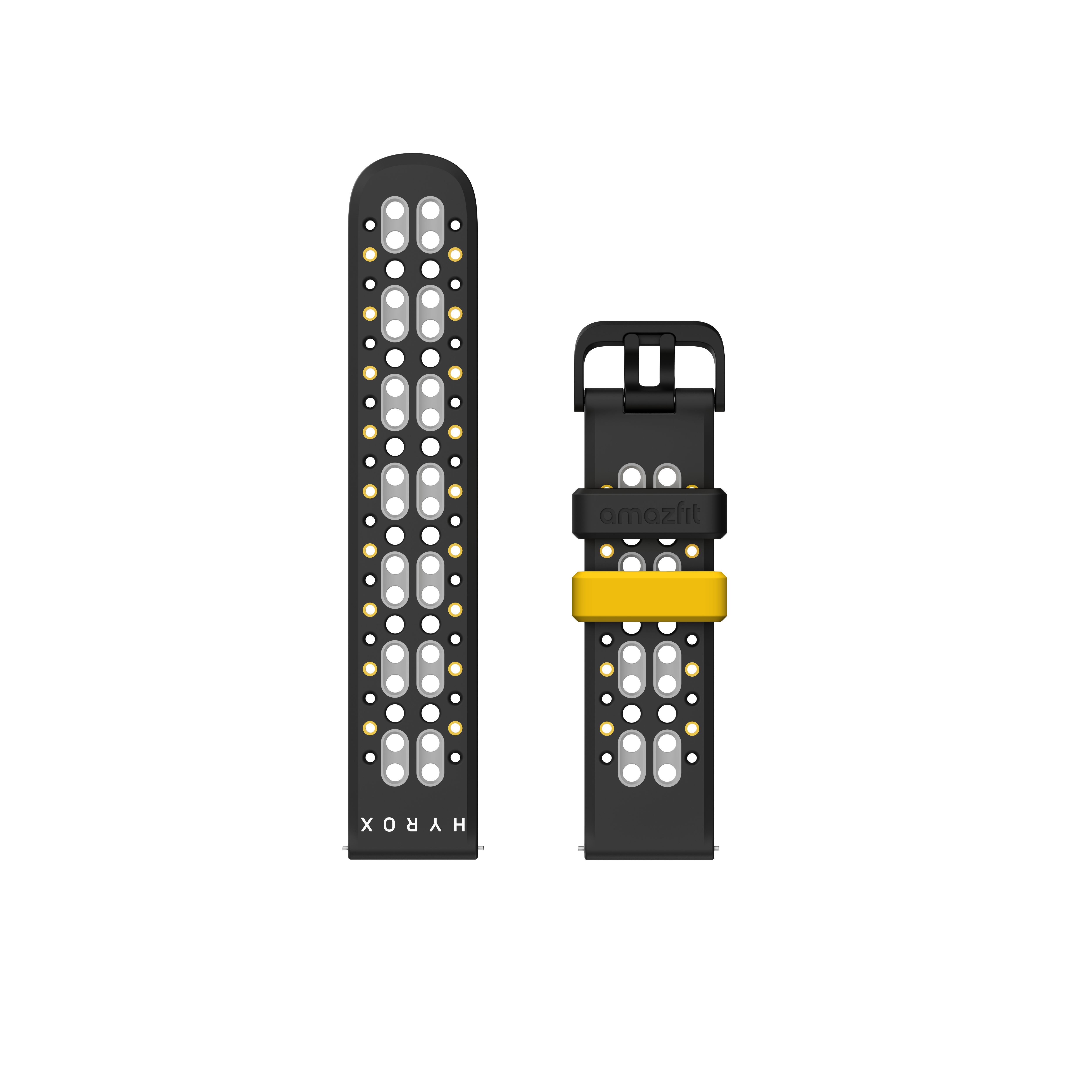 Amazfit Hyrox cinturino sportivo silicone Black Yellow 22mm