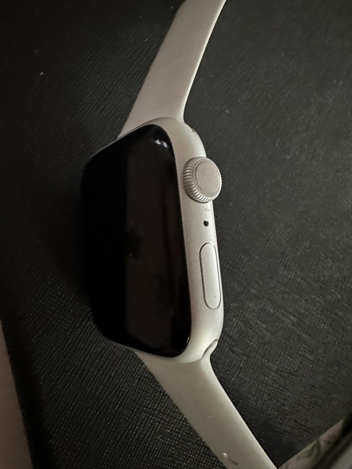 Apple Watch Series 8 GPS 45mm smartwatch argento cinturino bianco ossigeno