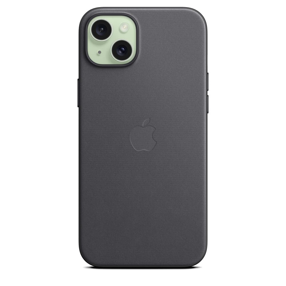 Apple FineWoven custodia iPhone 15 Plus MagSafe nera