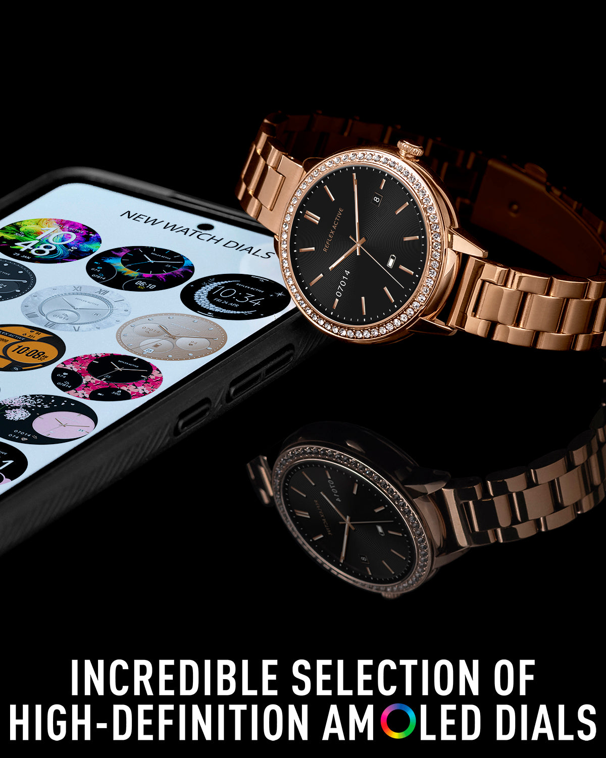 Reflex Active Spectra 300 R Lux smartwatch oro rosa pietre