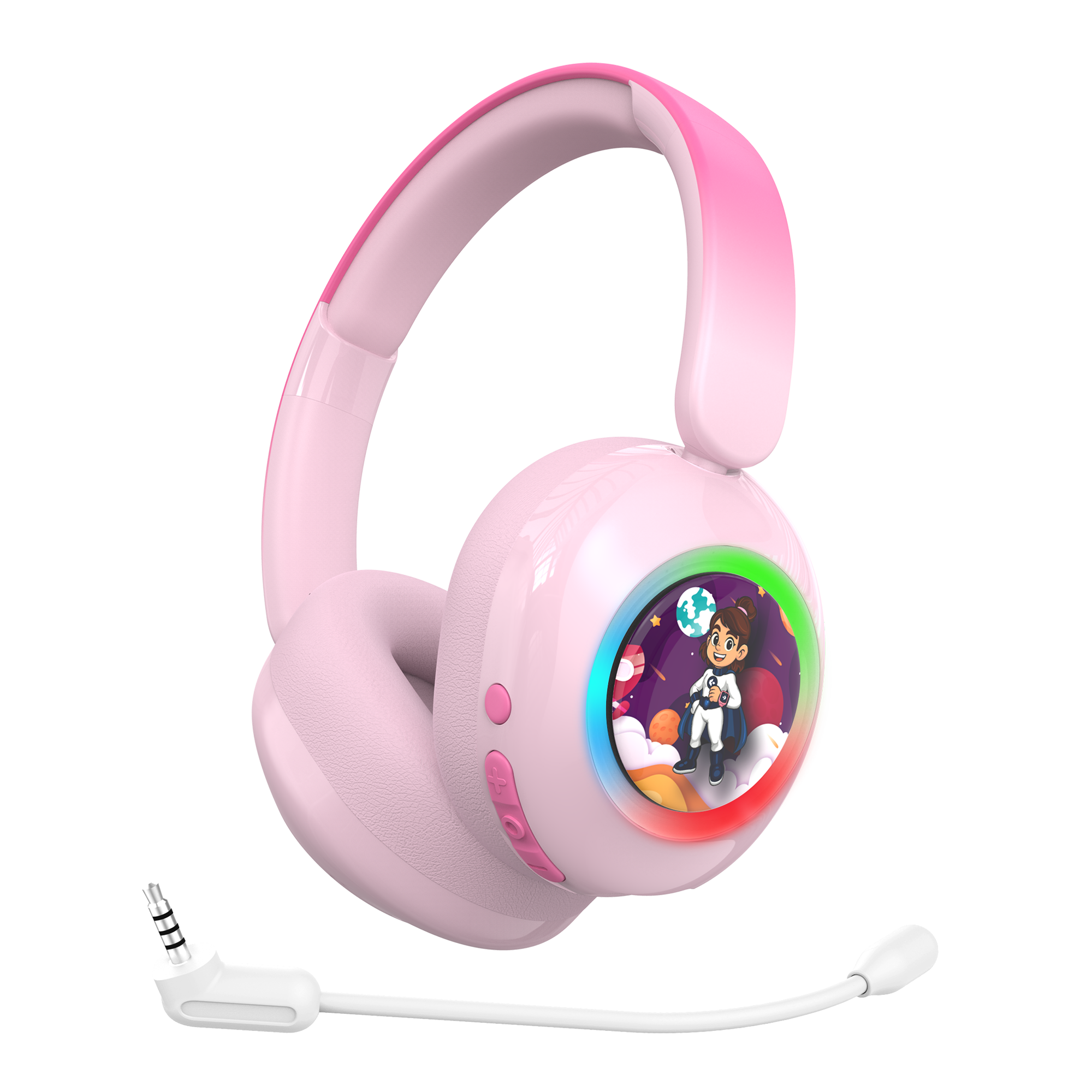 Garett Astro Wave ANC cuffie wireless rosa bambini