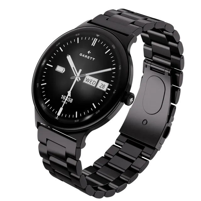 Garett Quantum smartwatch nero acciaio AMOLED