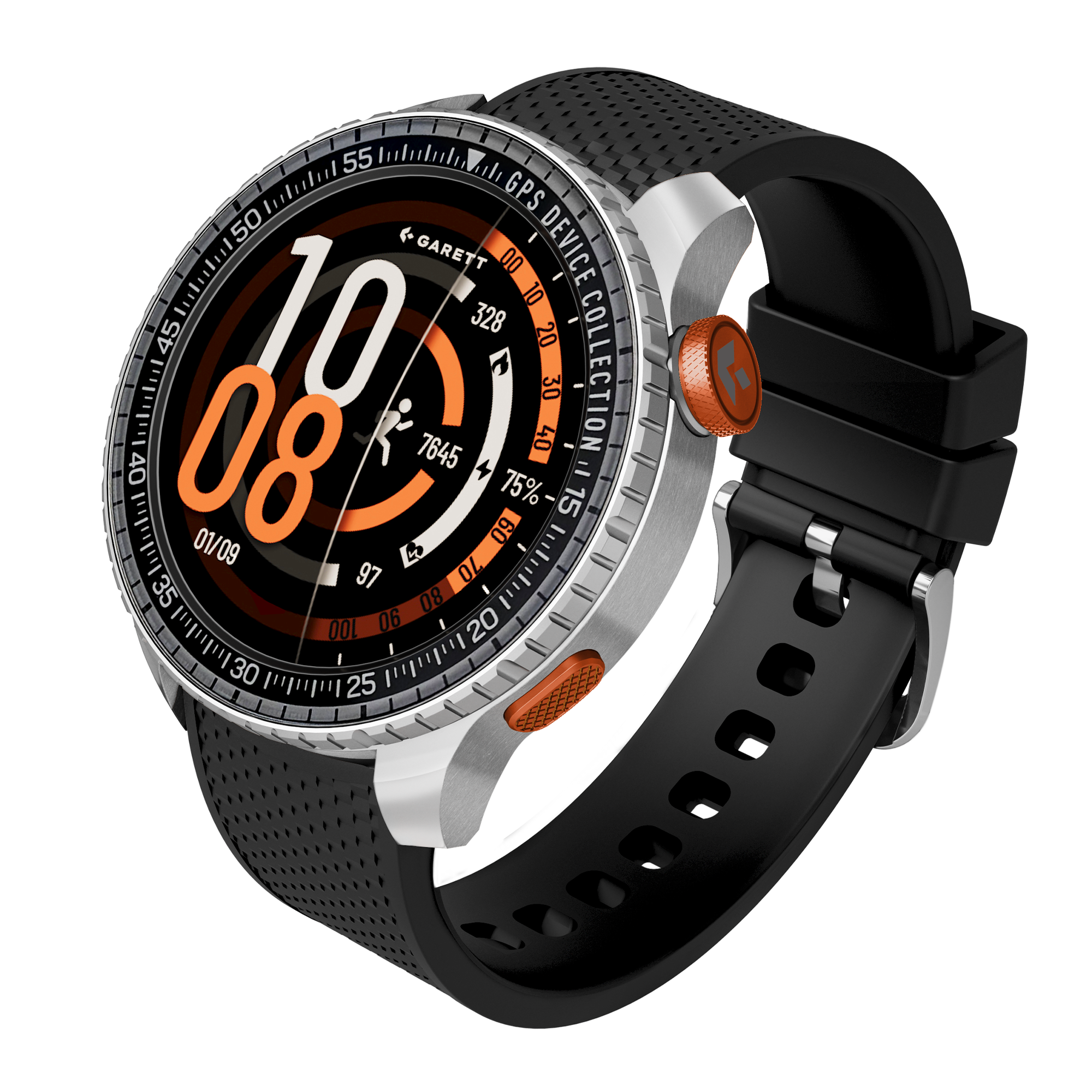 Garett Compass GPS smartwatch argento AMOLED