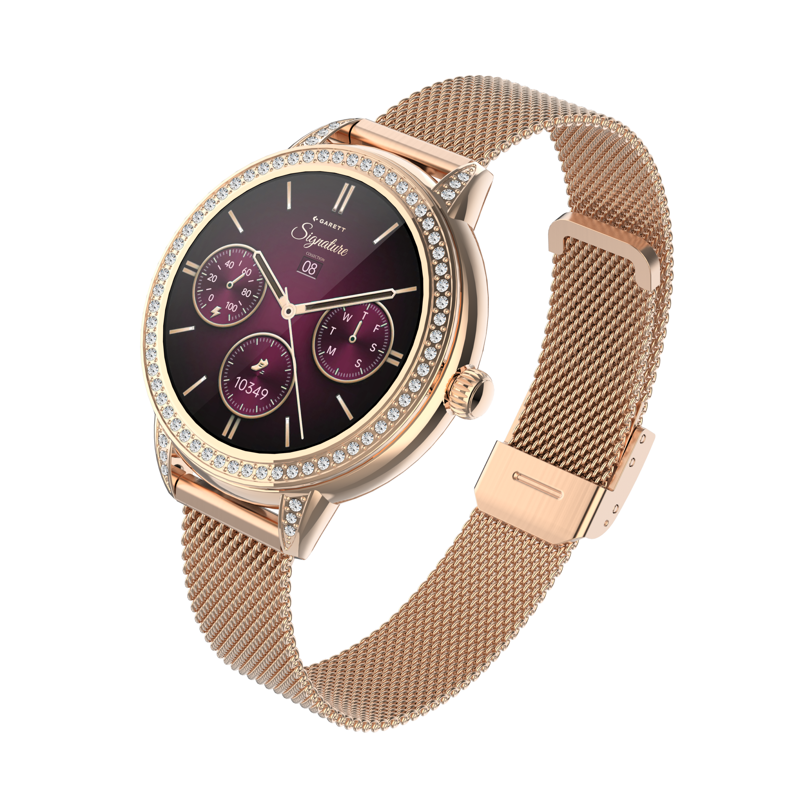 Garett Stella smartwatch oro rosa mesh AMOLED