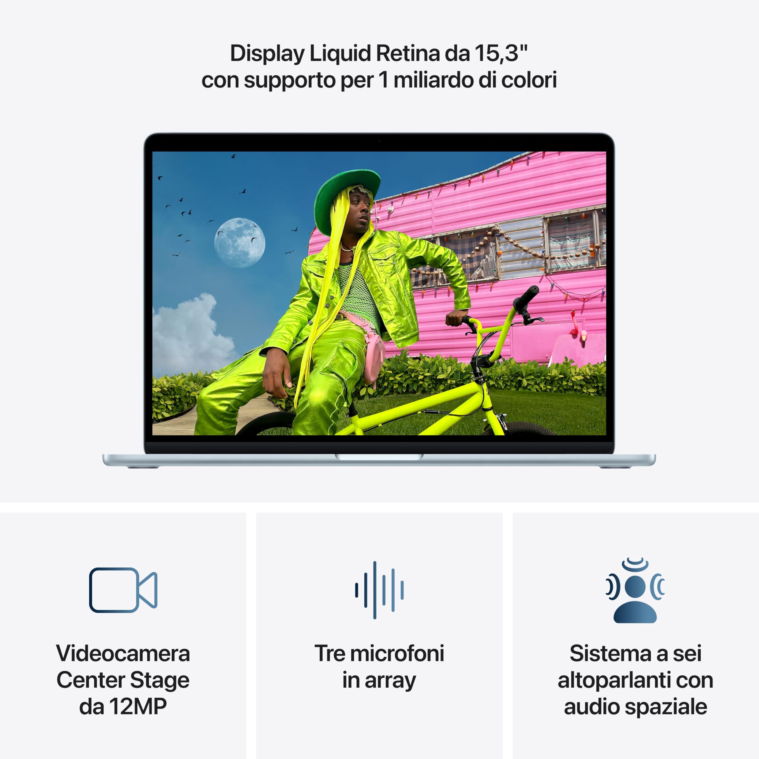 Apple MacBook Air M5 notebook 15,3" 16GB 1TB celeste AI