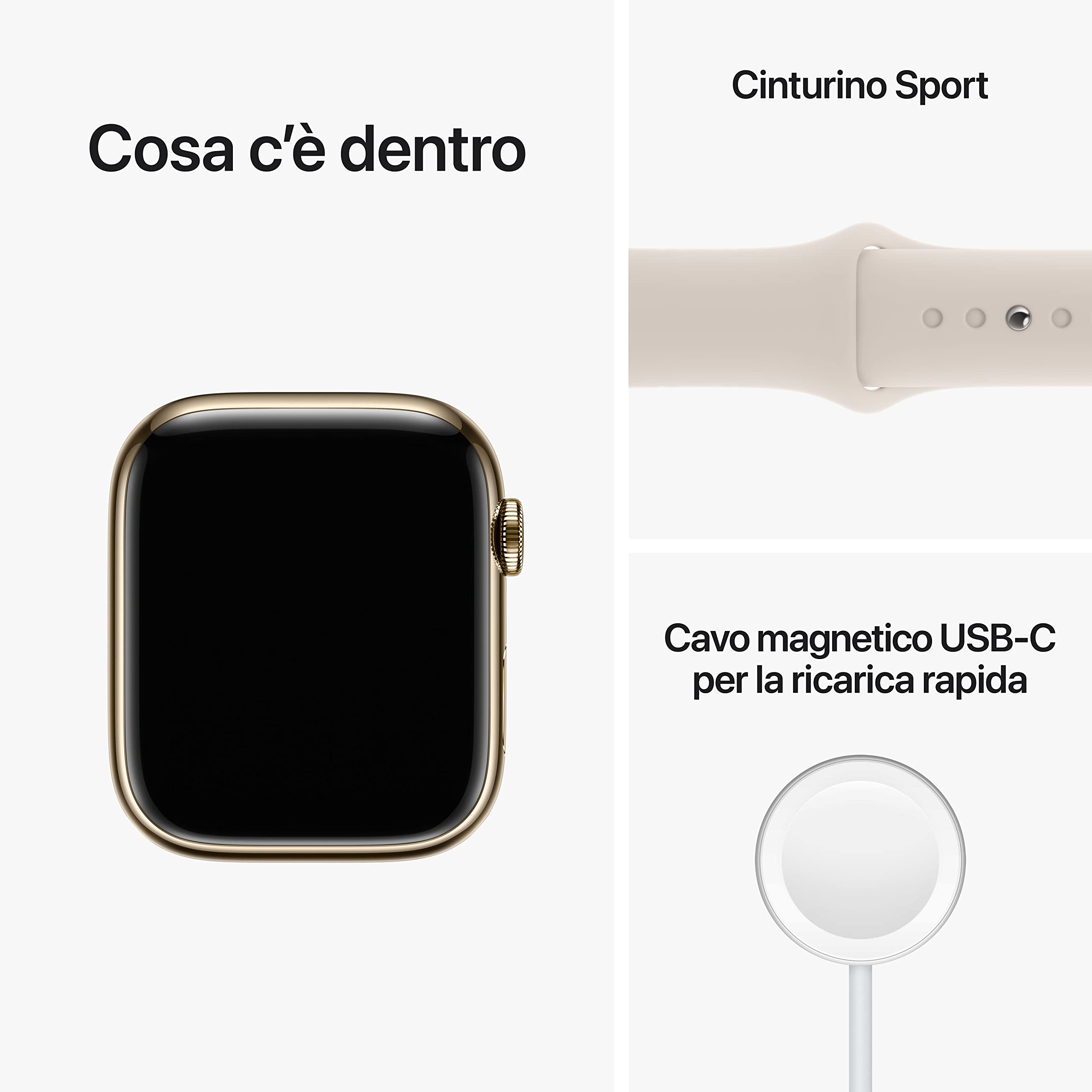Apple Watch Series 8 smartwatch 45mm GPS Cellular oro galassia