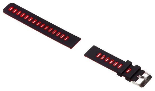 Garett Sport 7 cinturino silicone nero-rosso 22 mm