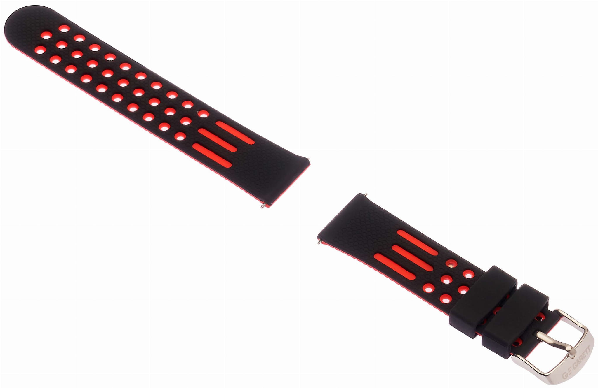 Garett Sport 22 cinturino silicone nero rosso 22 mm