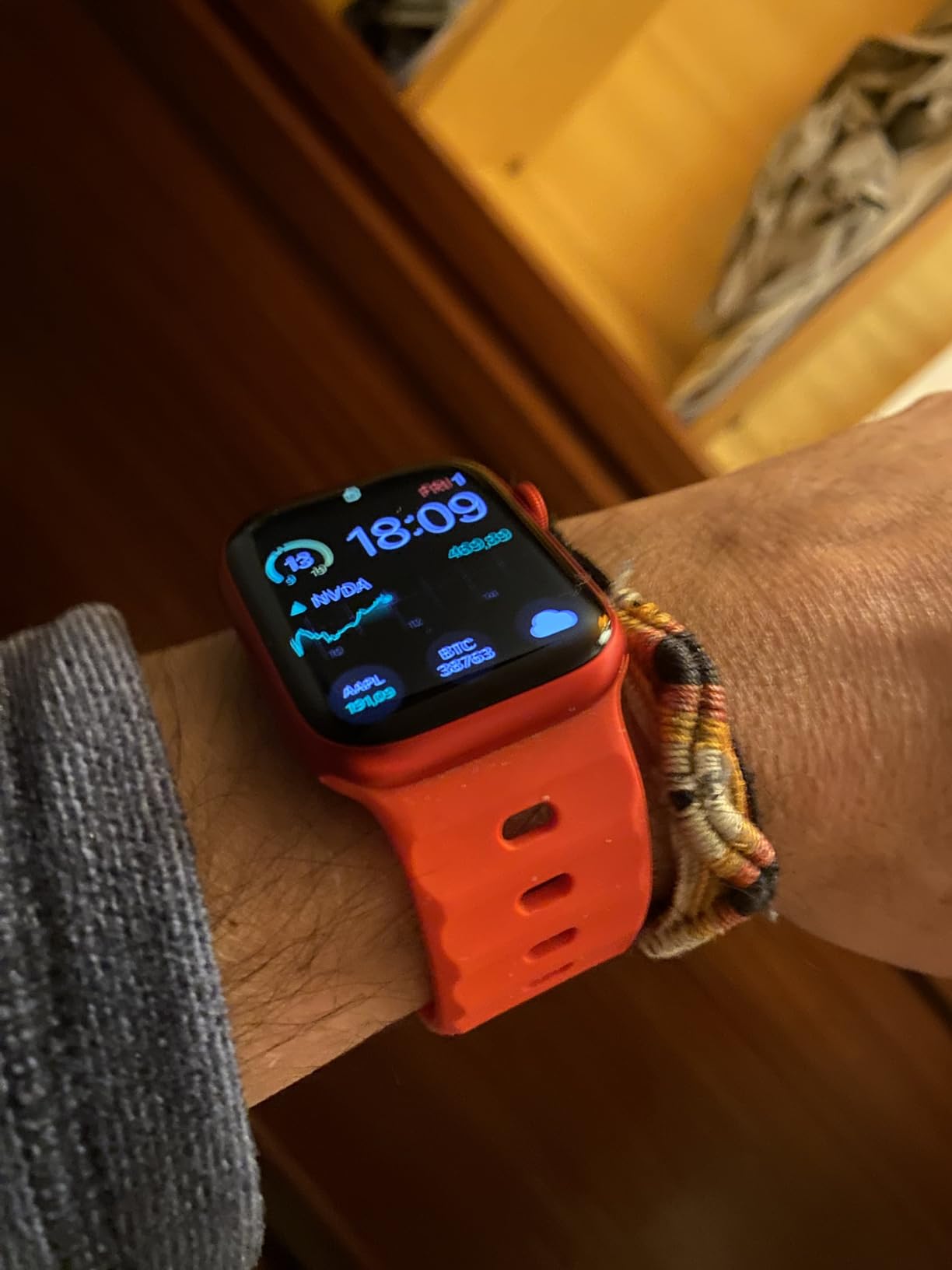 Apple Watch Series 8 GPS 45 mm smartwatch rosso ossigeno sangue