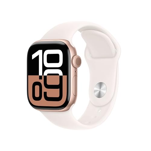 Apple Watch Series 10 42 mm smartwatch GPS Cellular rosa fard M/L