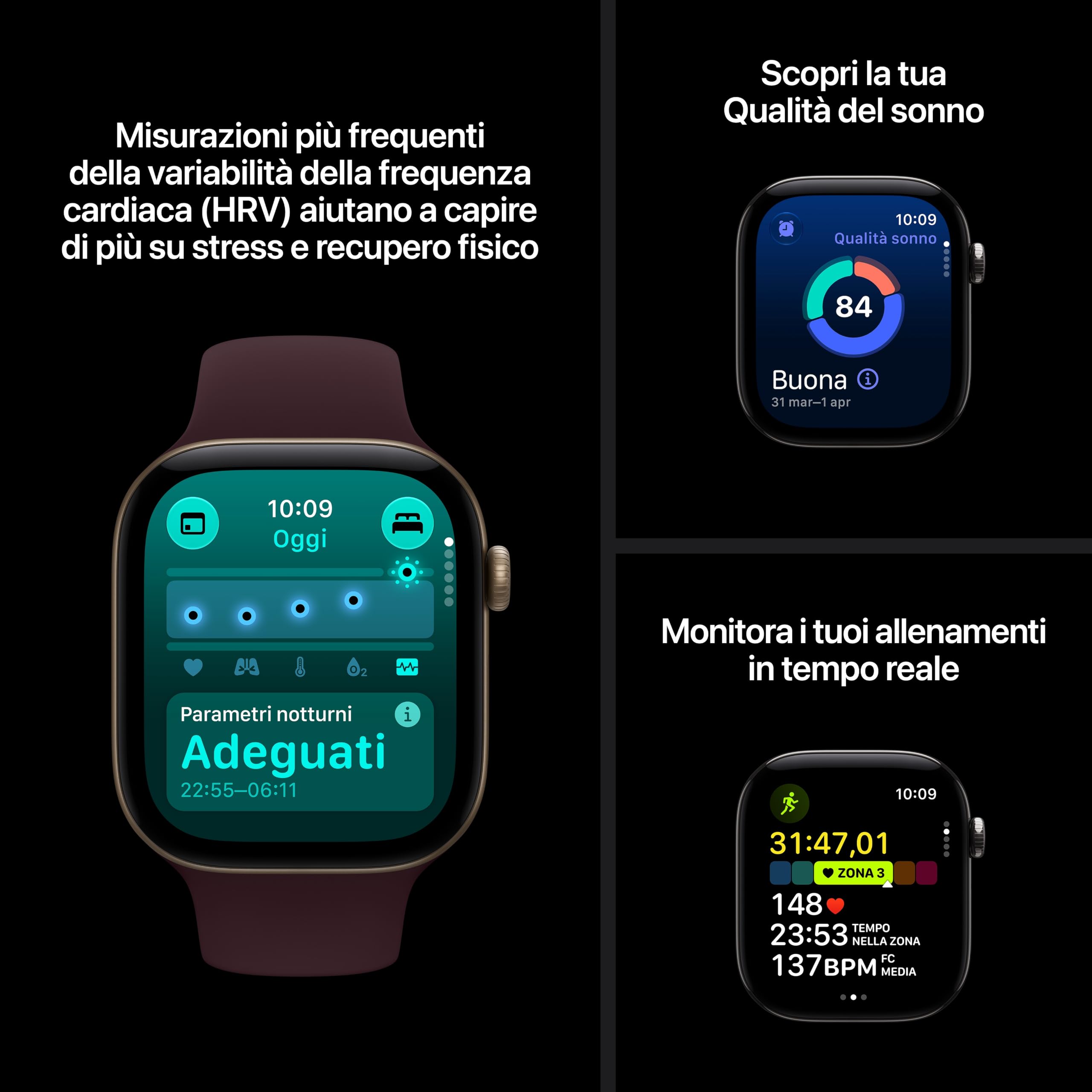 Apple Watch Series 12 Smartwatch 46mm GPS Cellular Oro Borgogna