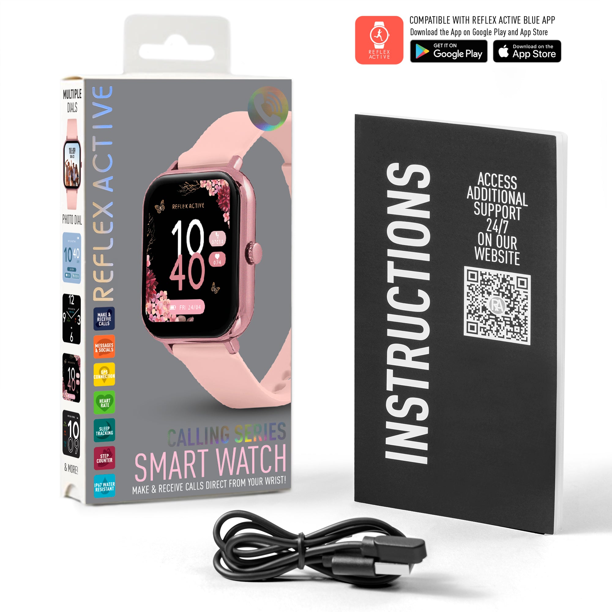 Reflex Active Nexus 100 S Lite Smartwatch Rosa Chiamate Bluetooth