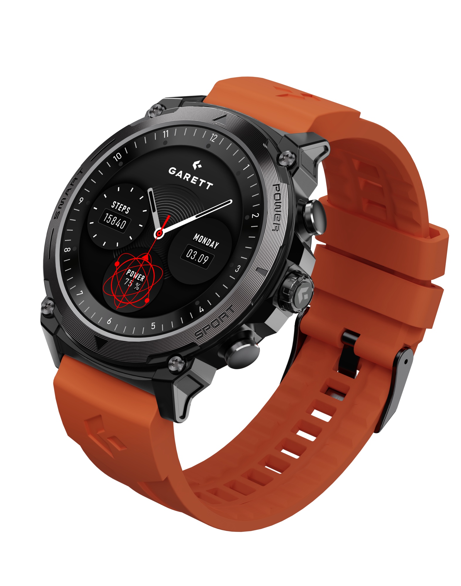 Garett Atom smartwatch nero acciaio 8 giorni