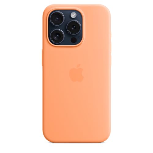 Apple iPhone 15 Pro Custodia MagSafe Silicone Aranciata