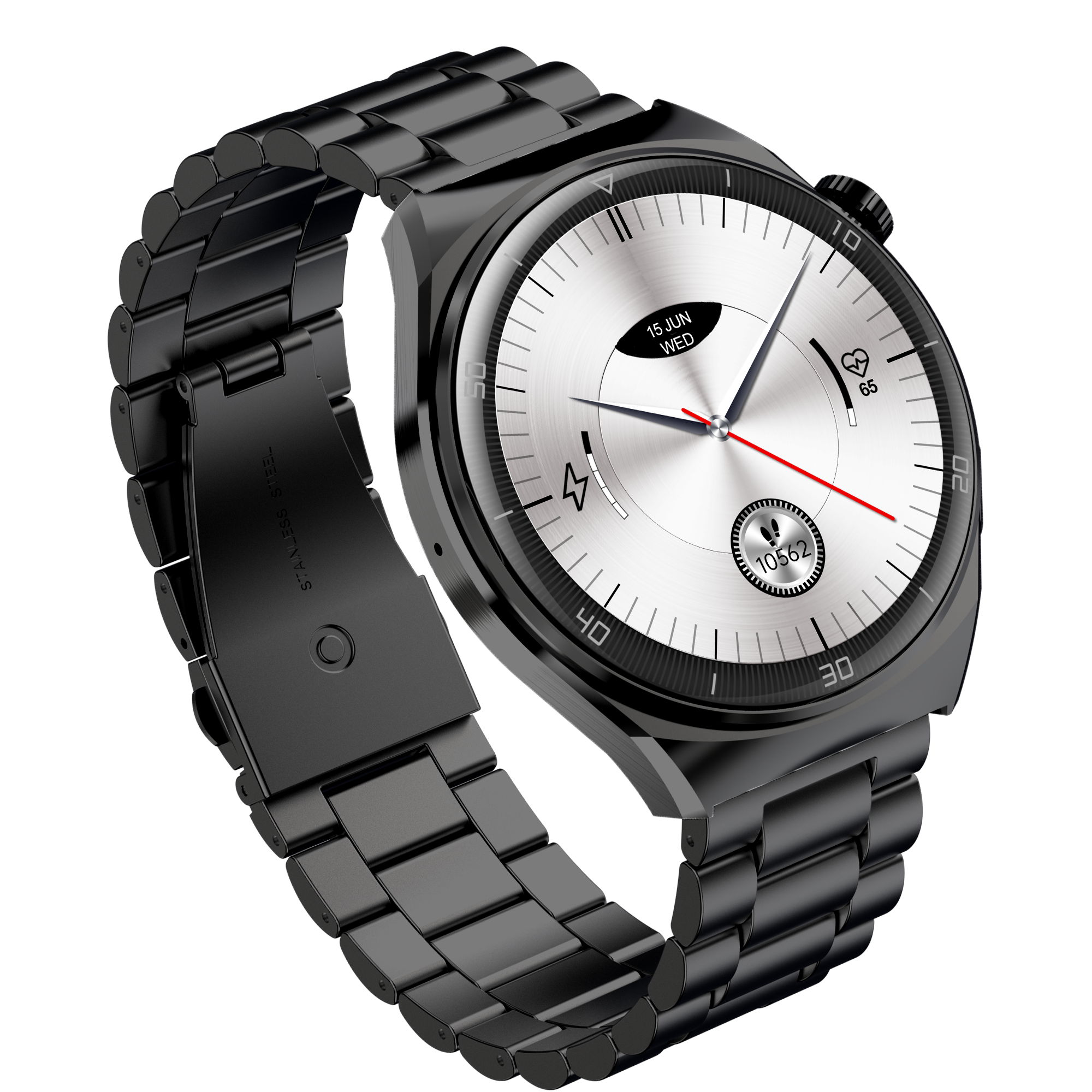 Garett V12 smartwatch nero acciaio AMOLED 10 giorni