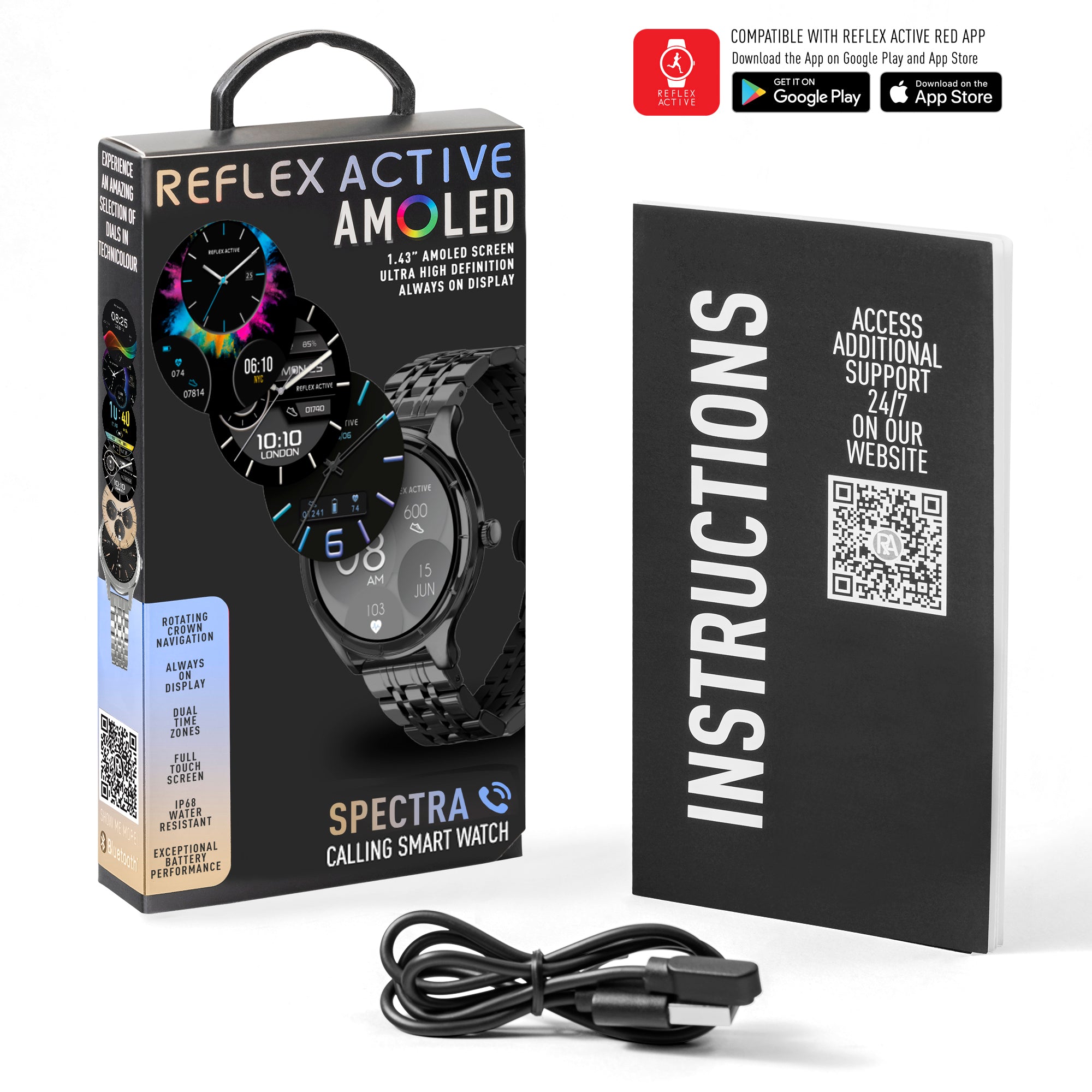 Reflex Active Spectra 300 R smartwatch AMOLED bracciale
