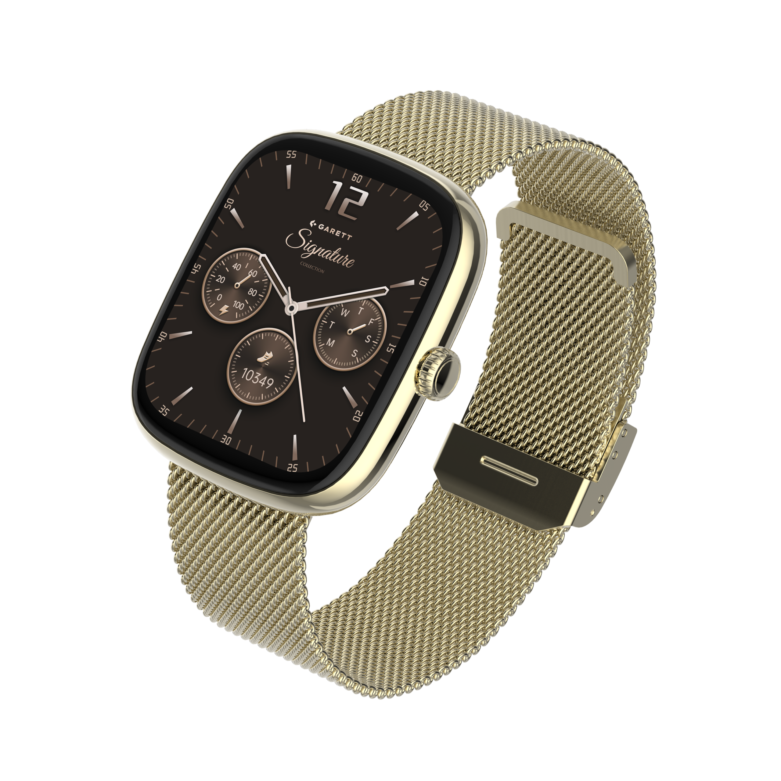 Garett Flow smartwatch oro mesh AMOLED
