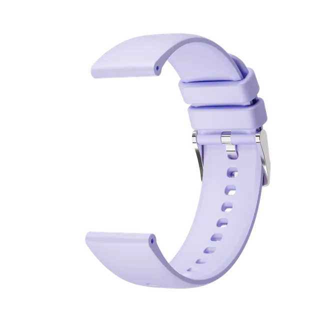 Maoo cinturino silicone viola fibbia argento 20mm