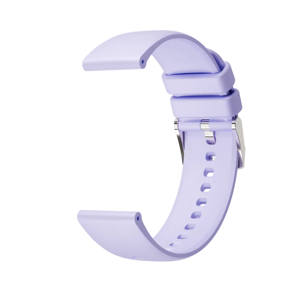 Maoo cinturino silicone viola fibbia argento 20mm