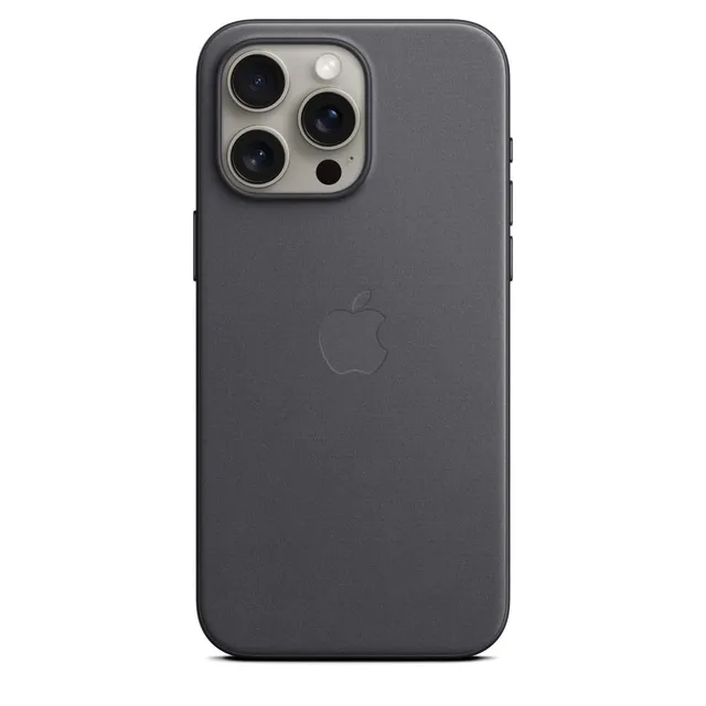 Apple FineWoven Custodia iPhone 15 Pro Max Nero MagSafe