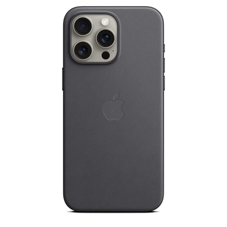 Apple FineWoven Custodia iPhone 15 Pro Max Nero MagSafe