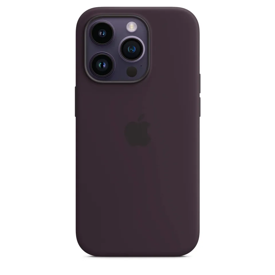 Apple custodia silicone MagSafe iPhone 14 Pro viola sambuco