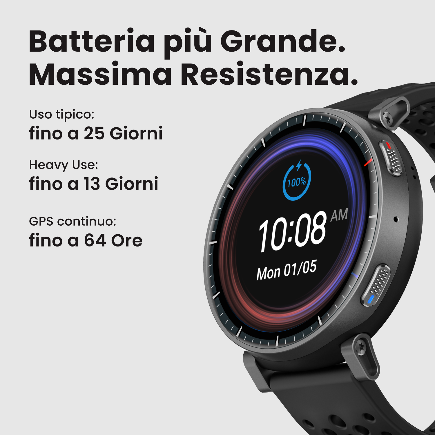 Amazfit Active Max smartwatch Nero AMOLED 25 giorni