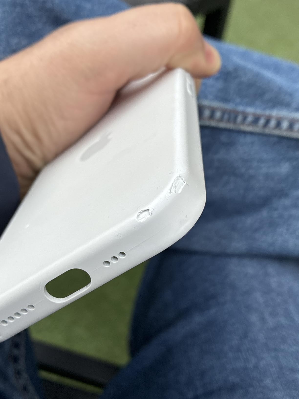 Apple iPhone 16e Custodia Silicone Bianco microfibra