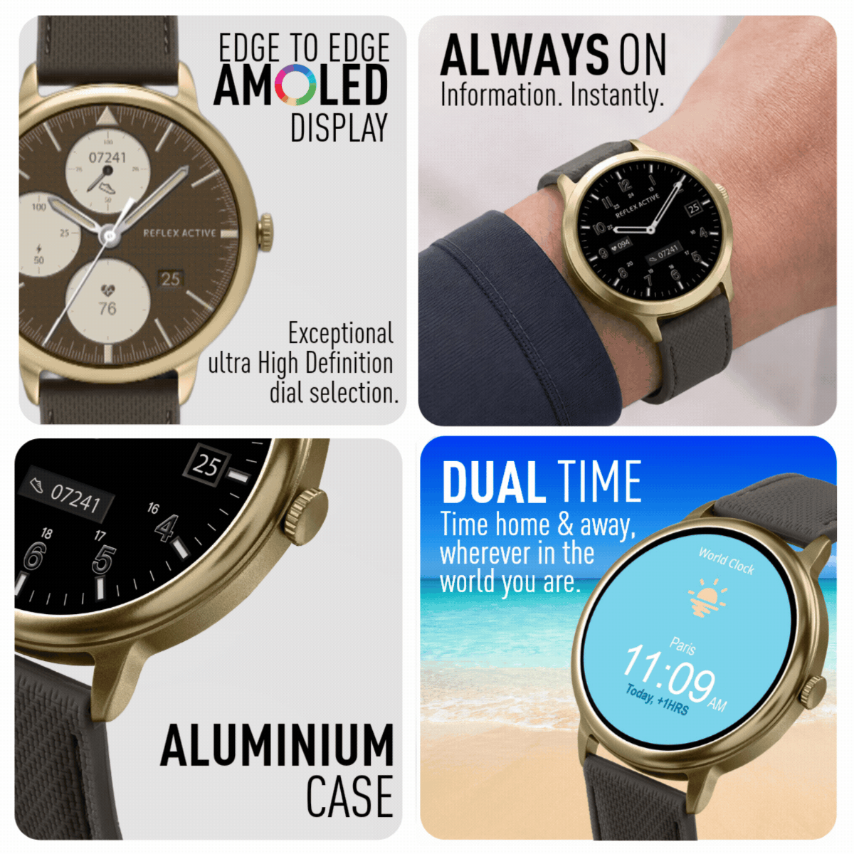 Reflex Active Spectra RA-SP-300R-17 smartwatch grigio AMOLED