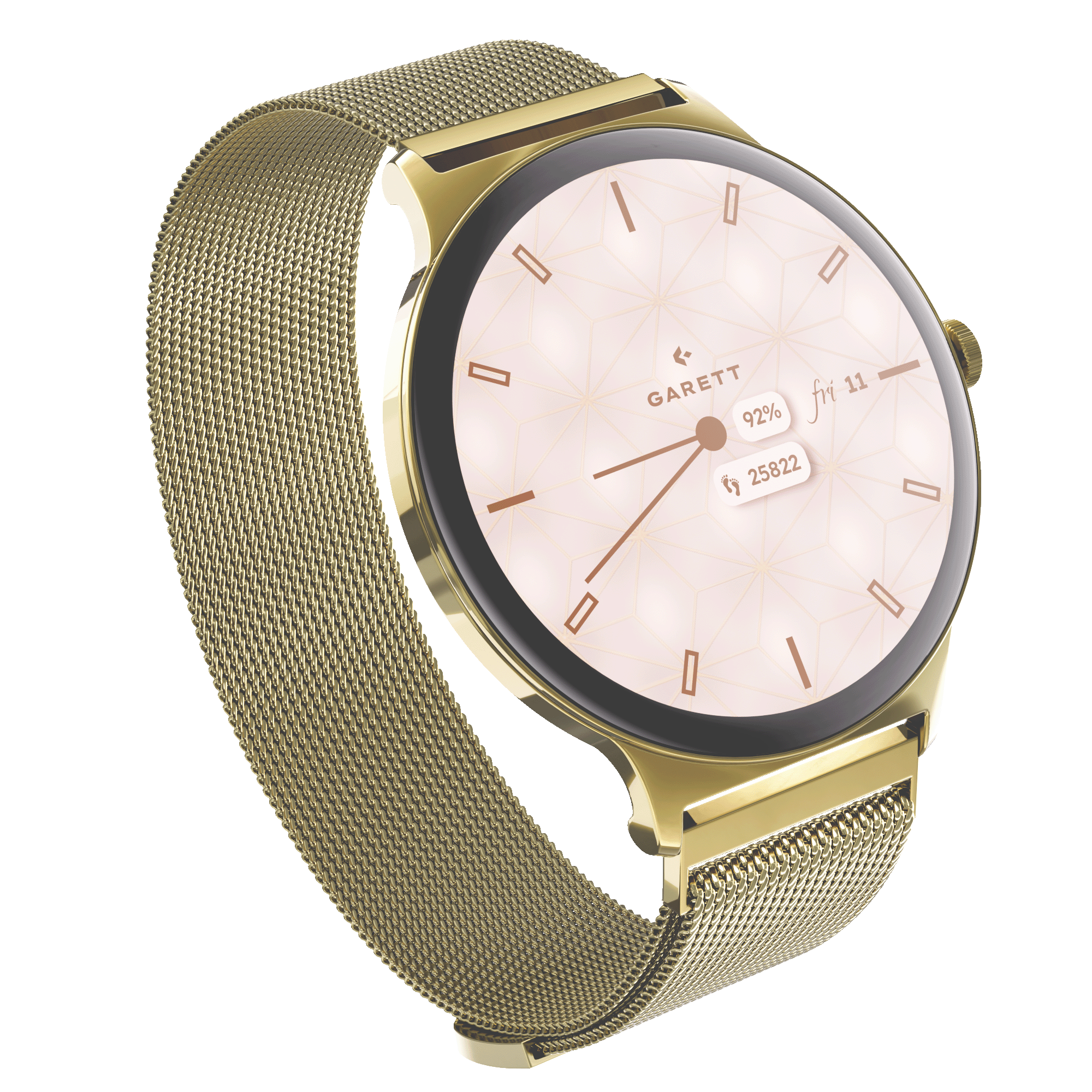 Garett Verona 2 smartwatch oro maglia mesh AMOLED