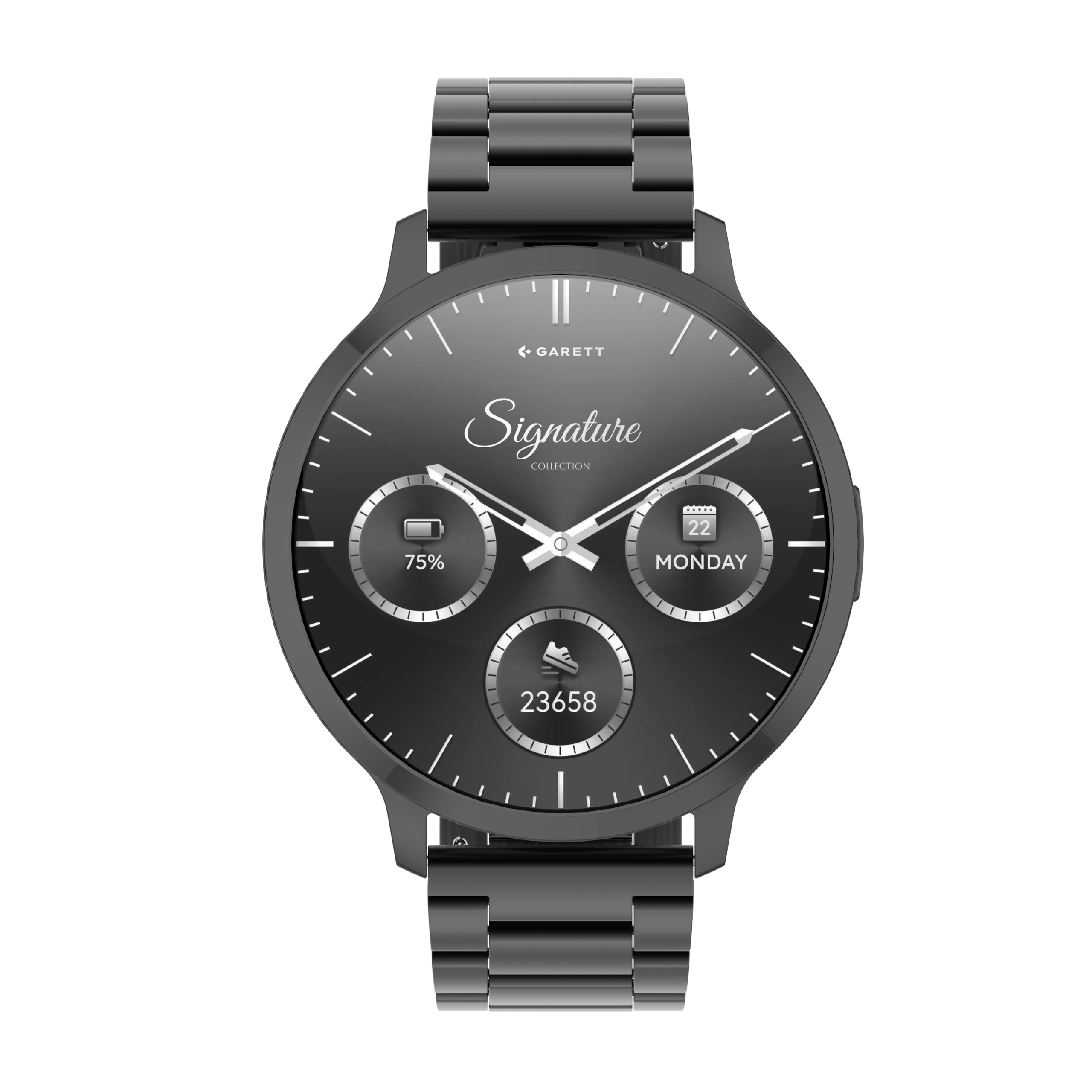 Garett Edge smartwatch nero acciaio con AMOLED